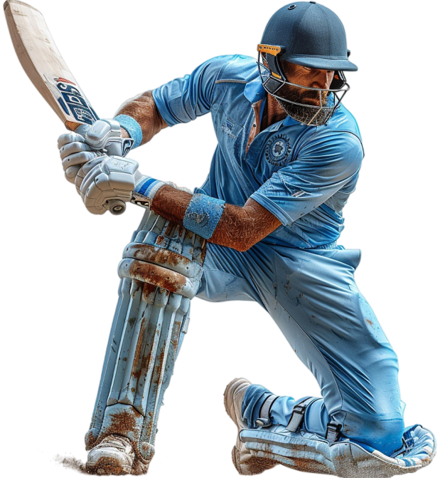 Best Cricket ID � Batsman hitting a six, online cricket id banner